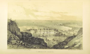 Archival illustration of Codrington College, Barbados, 1848. Source: Wikipedia – Public Domain