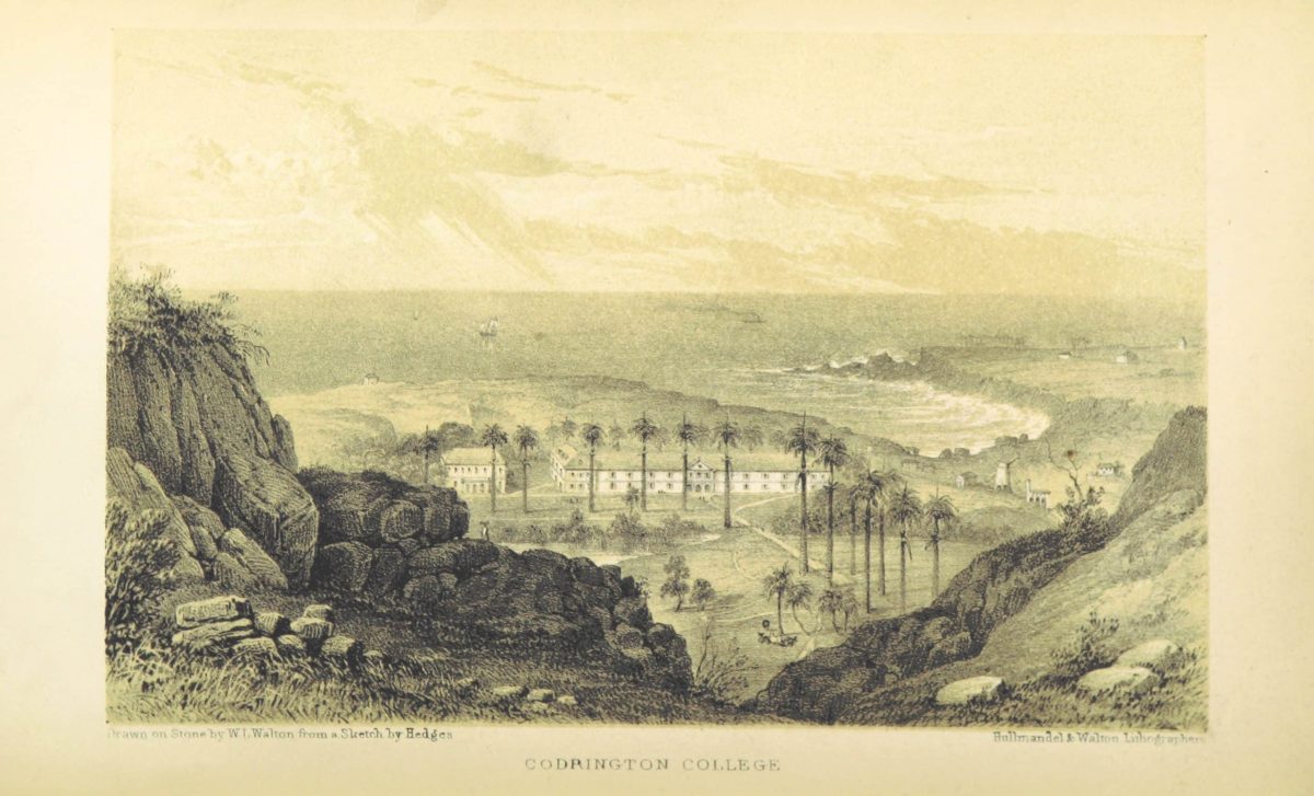 Image 2. Archival illustration of Codrington College, Barbados, 1848.