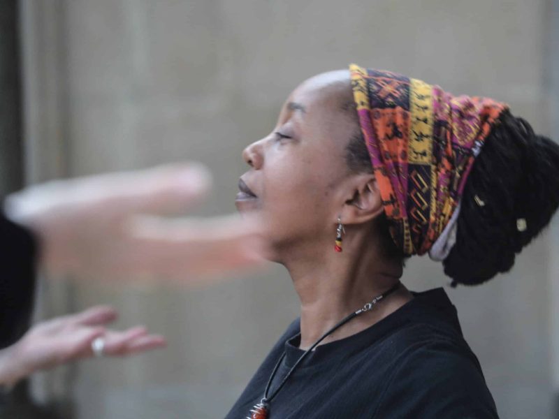 close up of woman in decolonising dance workshop close up of woman in decolonising dance workshop